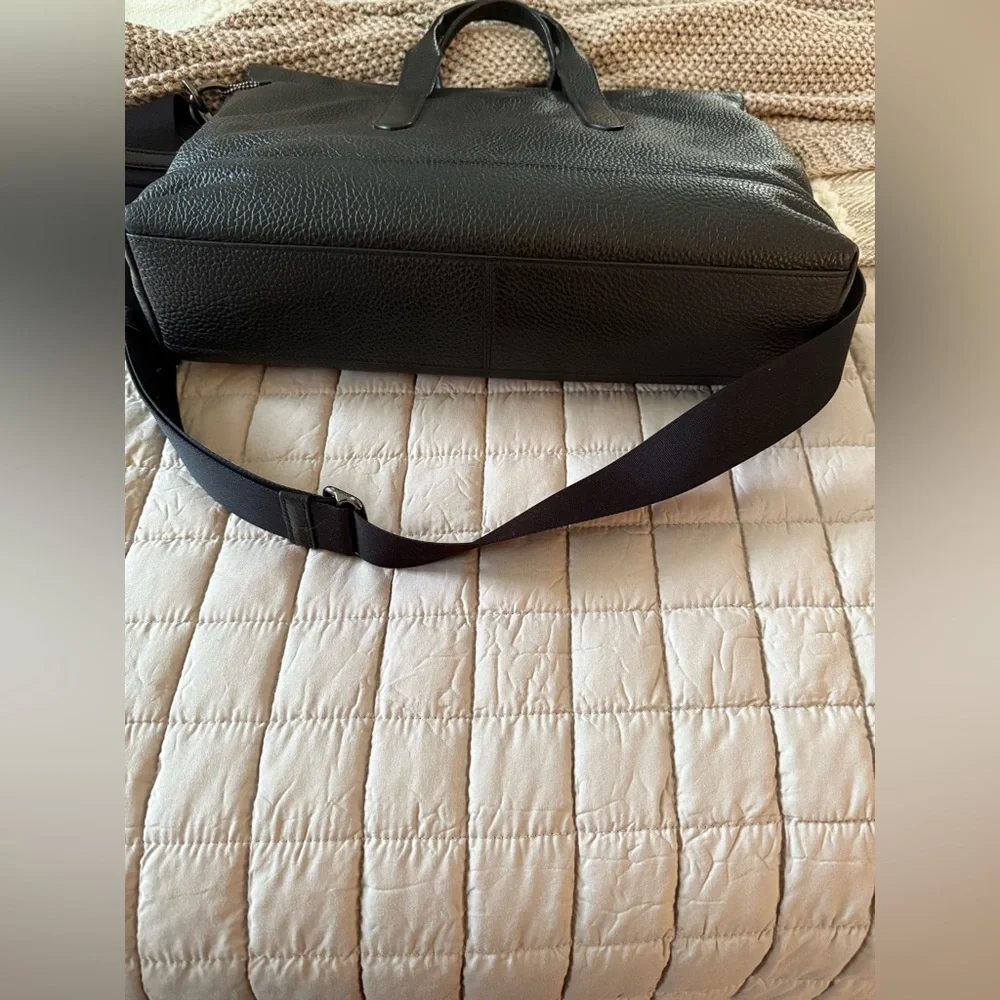 Elegant coach New York Black Leather Men's messenger Bag